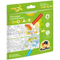 Dłuuugie kolorowanki Dinozaury. Autor: Opracowanie zbiorowe. SmakLiter.pl Okładka książki Dłuuugie kolorowanki Dinozaury