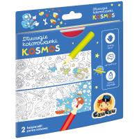 Dłuuugie kolorowanki Kosmos. Autor: Opracowanie zbiorowe. SmakLiter.pl Okładka książki Dłuuugie kolorowanki Kosmos