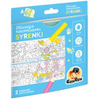 Dłuuugie kolorowanki Syrenki. Autor: Opracowanie zbiorowe. SmakLiter.pl Okładka książki Dłuuugie kolorowanki Syrenki