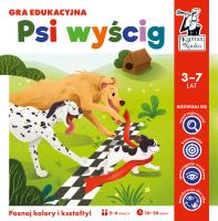 Gra edukacyjna Psi wyścig Kapitan Nauka. Autor: Dagmara Sen, Justyna Hołubowska-Chrząszczak. SmakLiter.pl Okładka książki Gra edukacyjna Psi wyścig Kapitan Nauka