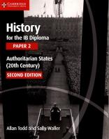 Okładka książki History for the IB Diploma: Paper 2: Authorita