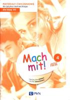 Mach mit! neu 4 Materiały ćwiczeniowe do języka niemieckiego dla klasy 7. Autor: Górska Magdalena, Wachowska Halina. SmakLiter.pl Okładka książki Mach mit! neu 4 Materiały ćwiczeniowe do języka niemieckiego dla klasy 7