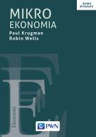 Mikroekonomia. Nowe wydanie. Autor: Krugman Paul R., Wells Robin. SmakLiter.pl Okładka książki Mikroekonomia. Nowe wydanie