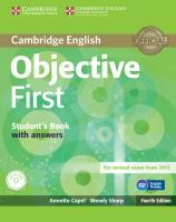 Objective First Student's Book with Answers + CD. Autor: Capel Annette, Sharp Wendy. SmakLiter.pl Okładka książki Objective First Student's Book with Answers + CD