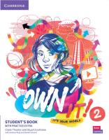 Own it! 2 Student's Book with with Digital Pack . Autor: Claire Thacker, Stuart Cochrane, Reid Andrew, Vincent Daniel. SmakLiter.pl Okładka książki Own it! 2 Student's Book with with Digital Pack