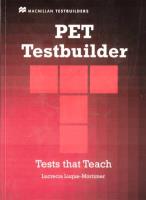 PET Testbuilder bez klucza. Autor: Luque-Mortimer Lucrecia. SmakLiter.pl Okładka książki PET Testbuilder bez klucza