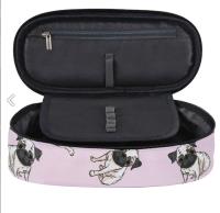 Okładka książki Piórnik 10x23 różowy buldog