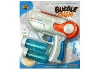 Pistolet na Bańki mydlane na baterie Pomarańczowy. Wydawca: Lean Toys. SmakLiter.pl Opakowanie Pistolet na Bańki mydlane na baterie Pomarańczowy