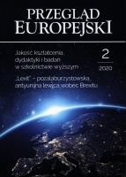 Okładka książki Przegląd Europejski 2/2020