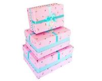 Opakowanie Pudełko Prostokąt róż pastel kwiaty M ROZETTE