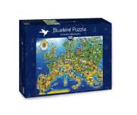 Opakowanie Puzzle 1000 Mapa z zabytkami Europy