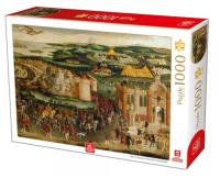 Opakowanie Puzzle 1000 Pola złotej tkaniny