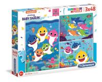 Puzzle 3x48 Super Kolor Baby Shark. Wydawca: Clementoni. SmakLiter.pl Opakowanie Puzzle 3x48 Super Kolor Baby Shark