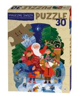 Puzzle - Magiczne święta. Autor: Ewa Poklewska-Koziełło (ilus. SmakLiter.pl Okładka książki Puzzle - Magiczne święta