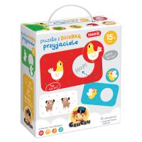 Puzzle z dziurką Przyjaciele. Wydawca: Bright Junior Media Justyna Han. SmakLiter.pl Opakowanie Puzzle z dziurką Przyjaciele