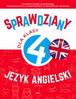Sprawdziany dla klasy 4. Język angielski. Autor: Paszylk Bartłomiej. SmakLiter.pl Okładka książki Sprawdziany dla klasy 4. Język angielski