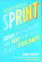 Sprint. Autor: Jake Knapp, John Zeratsky, Braden Kowitz. SmakLiter.pl Okładka książki Sprint