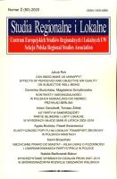 Opakowanie Studia Regionalne i Lokalne 2020/2 (80)