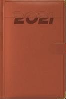 Opakowanie Terminarz 2021 B6 Lux Złocony z zapinką brązowy