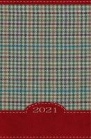 Opakowanie Terminarz 2021 B7 Mały Kolorowy Kratka czerwona
