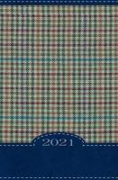 Opakowanie Terminarz 2021 B7 Mały Kolorowy Kratka niebieska