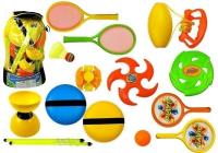 Zestaw Sportowy Rakiety Frisbee Diabolo. Wydawca: Lean Toys. SmakLiter.pl Opakowanie Zestaw Sportowy Rakiety Frisbee Diabolo