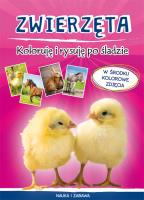 Zwierzęta Koloruję i rysuję po śladzie. Autor: Myślak Monika. SmakLiter.pl Okładka książki Zwierzęta Koloruję i rysuję po śladzie