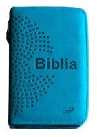 Okładka książki Biblia z kolorową wkładką (turkusowa z suwakiem)