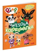 Bing. Wesoła kolorowanka z naklejkami. Autor: Ted Dewan. SmakLiter.pl Okładka książki Bing. Wesoła kolorowanka z naklejkami