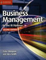 Business and Management for the IB Diploma Cou. Autor: Stimpson Peter, Smith Alex T.. SmakLiter.pl Okładka książki Business and Management for the IB Diploma Cou