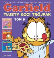 Garfield. Tłusty koci trójpak T.8. Autor: Jim Davis. SmakLiter.pl Okładka książki Garfield. Tłusty koci trójpak T.8
