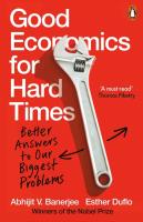 Good Economics for Hard Times. Autor: Banerjee 	Abhijit V, Duflo Esther. SmakLiter.pl Okładka książki Good Economics for Hard Times