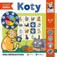 Gra edukacyjna Koty Smart bingo Kapitan Nauka. Autor: Izabela Gołaszewska. SmakLiter.pl Okładka książki Gra edukacyjna Koty Smart bingo Kapitan Nauka