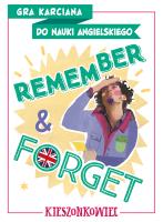Gra karciana do nauki angielskiego Remember & Forget Kieszonkowiec. Autor: Dorota Kondrat. SmakLiter.pl Okładka książki Gra karciana do nauki angielskiego Remember & Forget Kieszonkowiec