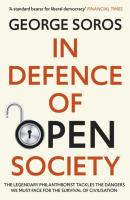 In Defence of Open Society. Autor: George Soros. SmakLiter.pl Okładka książki In Defence of Open Society