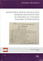 Inventoria Rerum Musicalium Domum Societatis... Wydawca: Sub Lupa. SmakLiter.pl Opakowanie Inventoria Rerum Musicalium Domum Societatis..