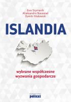 Islandia. Wybrane współczesne wyzwania gospodarcze. Autor: EWA SZYMANIK, ALIAKSANDRA NAVASIAD, Dymitr Makowski. SmakLiter.pl Okładka książki Islandia. Wybrane współczesne wyzwania gospodarcze