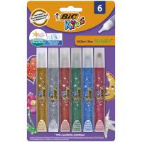 Opakowanie Klej brokatowy Glitter mix kolorów 6 kolorów BIC