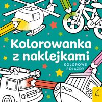Okładka książki Kolorowanka z naklejkami. Kolorowe pojazdy