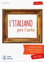 Litaliano per larte podręcznik + audio online. Autor: Porreca Sara. SmakLiter.pl Okładka książki Litaliano per larte podręcznik + audio online