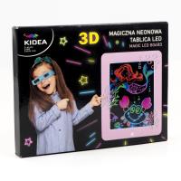 Magiczna neonowa tablica 3D led Kidea (różowa) mnt3 DLKAR. Wydawca: Derform. SmakLiter.pl Opakowanie Magiczna neonowa tablica 3D led Kidea (różowa) mnt3 DLKAR