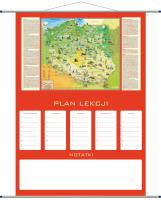 Plan lekcji - mapa Polska Młodego Odkrywcy. Wydawca: Artglob. SmakLiter.pl Opakowanie Plan lekcji - mapa Polska Młodego Odkrywcy