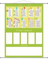 Plan lekcji - tabliczka mnożenia, plansza edu.. Wydawca: Artglob. SmakLiter.pl Opakowanie Plan lekcji - tabliczka mnożenia, plansza edu.