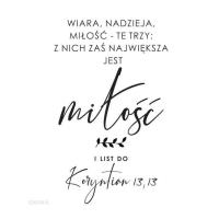 Opakowanie Podstawka korkowa - Wiara nadzieja miłość