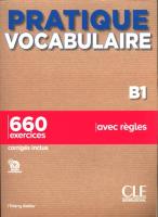 Pratique Vocabulaire B1 Podręcznik + klucz. Autor: Gallier Thierry. SmakLiter.pl Okładka książki Pratique Vocabulaire B1 Podręcznik + klucz