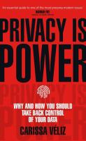 Privacy is Power. Autor: Véliz 	Carissa. SmakLiter.pl Okładka książki Privacy is Power