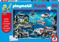 Opakowanie Puzzle 100 Playmobil Agent wywiadu + figurka G3