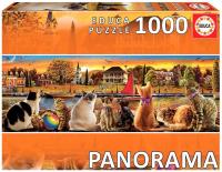 Puzzle 1000 Koty na nabrzeżu (panorama) G3. Wydawca: Educa. SmakLiter.pl Opakowanie Puzzle 1000 Koty na nabrzeżu (panorama) G3