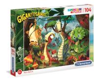 Puzzle 104 Super kolor Gigantosaurus. Wydawca: Clementoni. SmakLiter.pl Opakowanie Puzzle 104 Super kolor Gigantosaurus