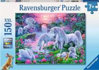Puzzle 150 Jednorożec o zachodzie słońca. Wydawca: Ravensburger. SmakLiter.pl Opakowanie Puzzle 150 Jednorożec o zachodzie słońca